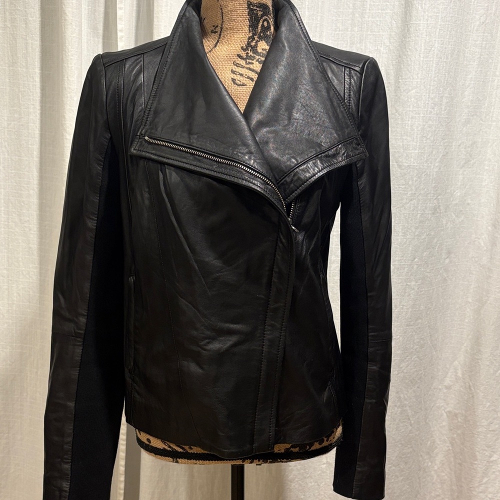Trouve Black Leather Jacket for Women